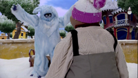 A screencap from The LazyTown Snow Monster