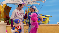 A screencap from Sleepless in LazyTown